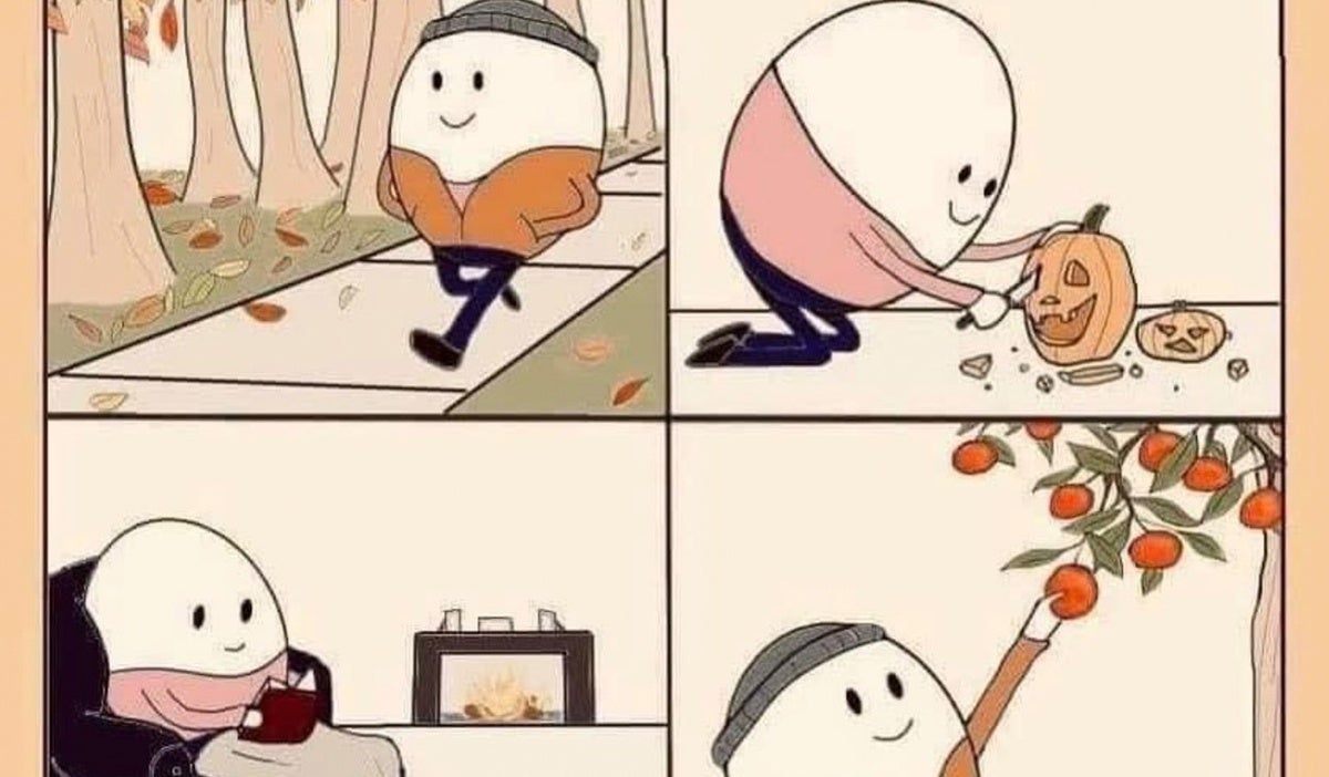 humpty dumpty doing fall activities 