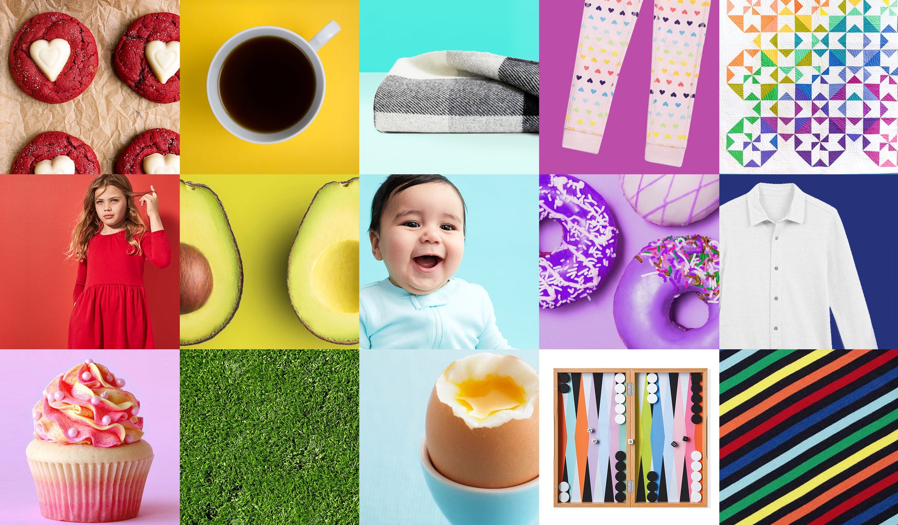grid of items that make people happy 